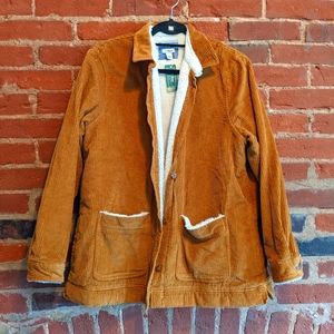 LL Bean Women's Comfort Corduroy Relaxed Shirt Coat, Lined